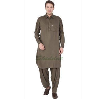 Pathani kurta for mens- Mehendi Color 